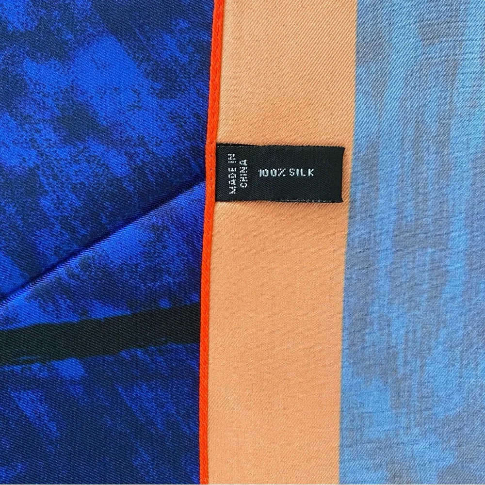 Colorful Silk Abstract Print Scarf Wrap Sarong Wall Art
